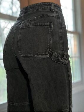 PacSun 90’s BF Carpenter Jeans for Women/Teens Size 26! Black/Grey Wash